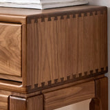Wood Espresso Large Console Table with Drawers Image - 10