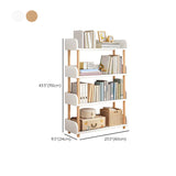 Wood Etagere Vertical Open Back Casual Display Bookcase Image - 38