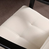 Wood Frame Armrest Cotton Parsons Dining Chair Grey Image - 16