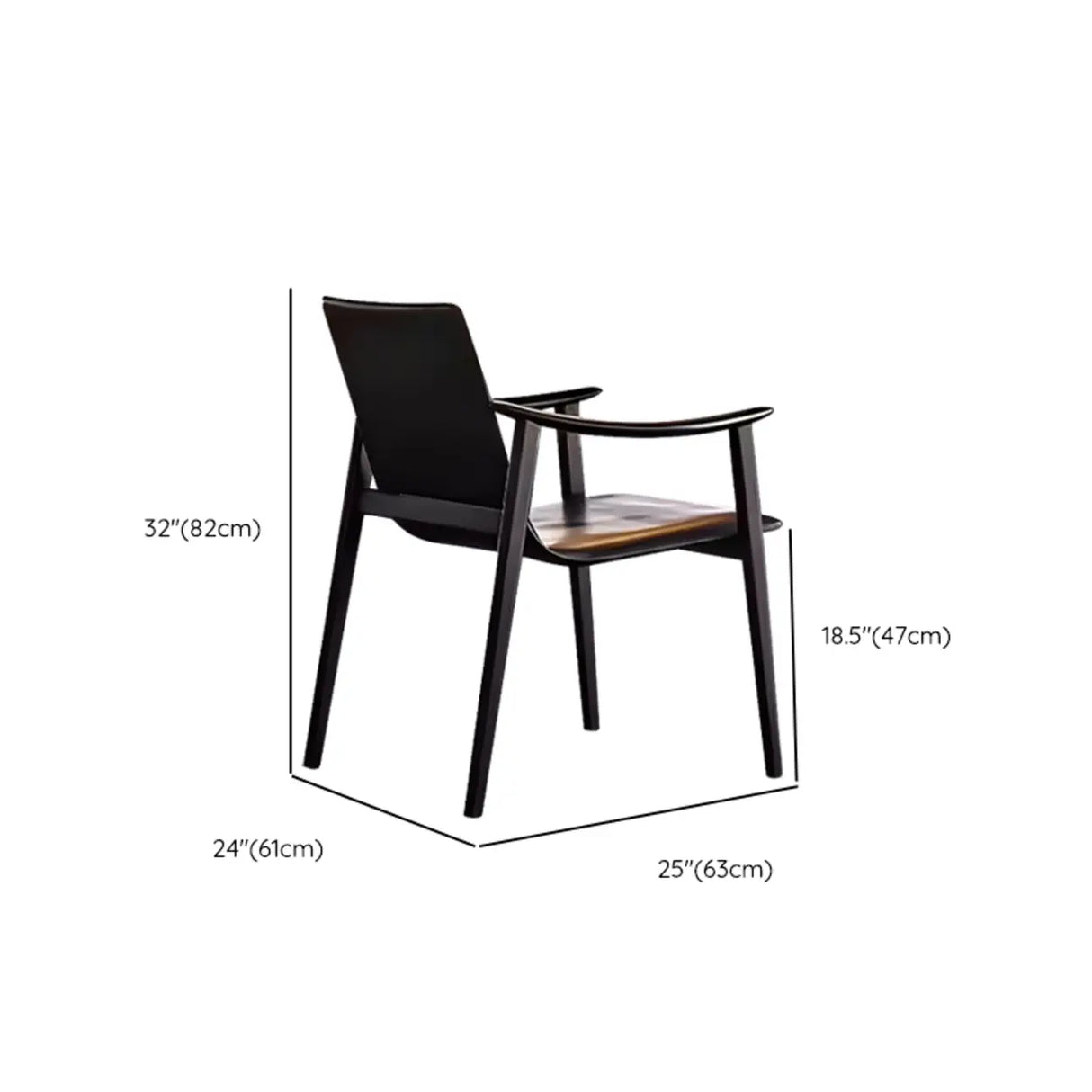 Wood Frame Armrest Cotton Parsons Dining Chair Grey 