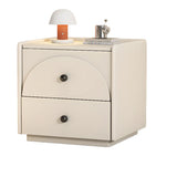 Wood Frame Faux Leather Countertop Kids Nightstand Image - 10