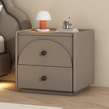 Wood Frame Faux Leather Countertop Kids Nightstand Image - 11