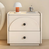 Wood Frame Faux Leather Countertop Kids Nightstand Image - 1