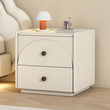 Wood Frame Faux Leather Countertop Kids Nightstand Image - 2