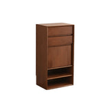 Wood Freestanding Black Cabinet Shoe Rack with Shelves Image - 11