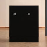 Wood Freestanding Black Cabinet Shoe Rack with Shelves Image - 12