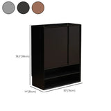 Wood Freestanding Black Cabinet Shoe Rack with Shelves #size