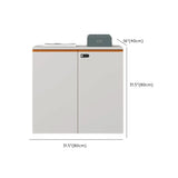 Wood Horizontal White Filing Cabinet with Shelving #size