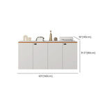 Wood Horizontal White Filing Cabinet with Shelving Image - 20