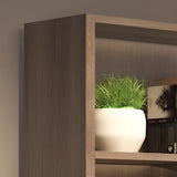 Wood Hutch Drawers L-Shape Double Computer Desk Image - 12