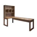 Wood Hutch Drawers L-Shape Double Computer Desk Image - 3