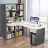 Wood L-Shaped Storage Kids Computer Desk with Hutch Image - 5