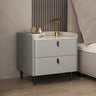 Wood Leather Short Height Two-Drawer Nightstand for Kid Image - 11