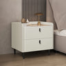 Wood Leather Short Height Two-Drawer Nightstand for Kid Image - 15