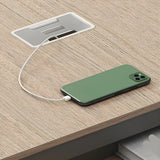 Wood Long L-Shape Reception Desk with Locking Cabinets Image - 10