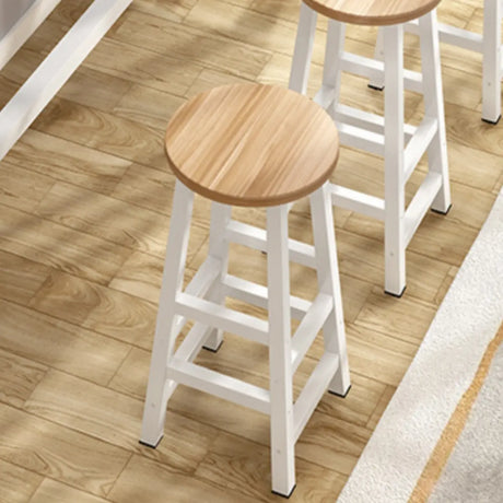 Wood Natural Tall Storage Bar Table Set with Footrest Image - 2
