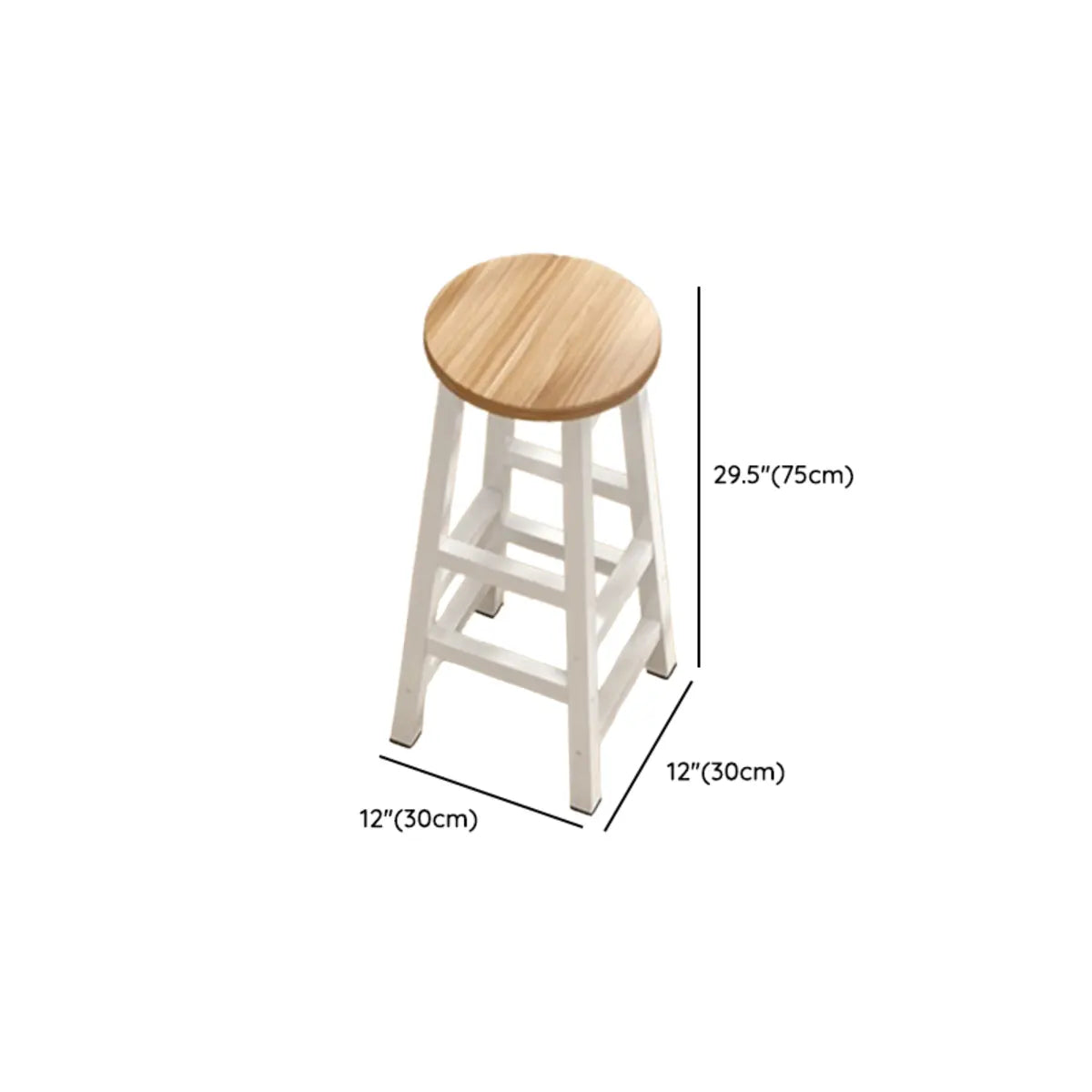 Wood Natural Tall Storage Bar Table Set with Footrest Image - 22