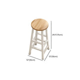Wood Natural Tall Storage Bar Table Set with Footrest Image - 22