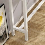 Wood Natural Tall Storage Bar Table Set with Footrest Image - 5
