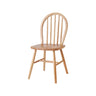 Wood Open Arch Spindle Back Armless Dining Chair Cherry Image - 5