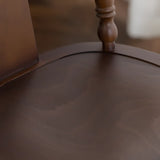 Wood Open Slat Back Ash Dining Chairs Black Walnut Image - 12