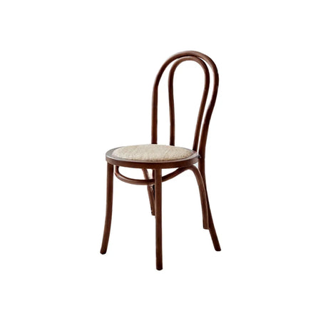 Wood Open Spindle Back Dining Chairs Walnut Finish Image - 2