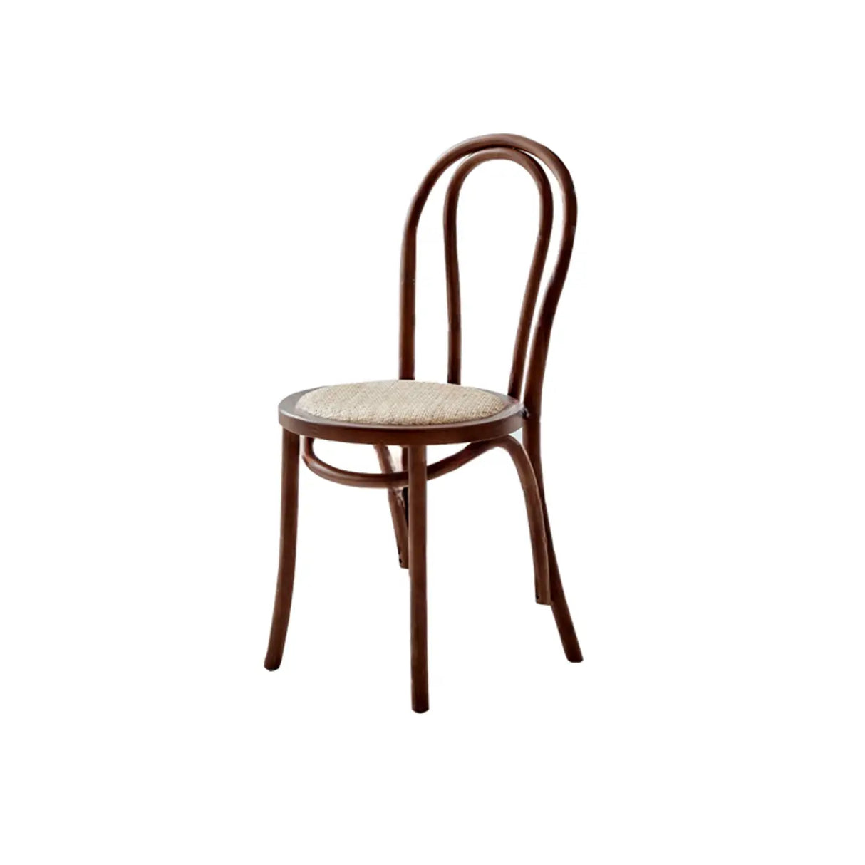 Wood Open Spindle Back Dining Chairs Walnut Finish Image - 2