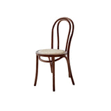 Wood Open Spindle Back Dining Chairs Walnut Finish Image - 2