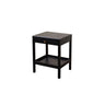 Wood Open Storage and Back Nightstand with Shelf Image - 3