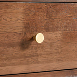 Wood Open Storage Narrow Kids Nightstand with Drawers Image - 10