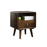 Wood Open Storage Narrow Kids Nightstand with Drawers Image - 12