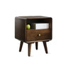 Wood Open Storage Narrow Kids Nightstand with Drawers Image - 12