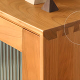 Wood Open Storage Narrow Kids Nightstand with Drawers Image - 16