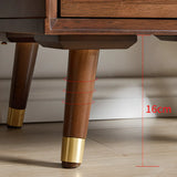 Wood Open Storage Narrow Kids Nightstand with Drawers Image - 18