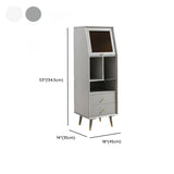 Wood Open Storage Narrow Kids Nightstand with Drawers #size