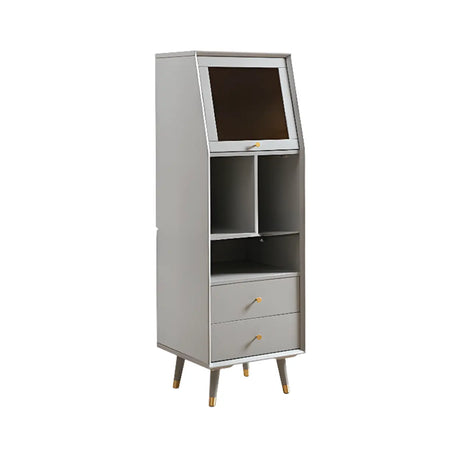 Wood Open Storage Narrow Kids Nightstand with Drawers Image - 2