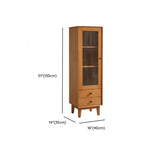 Wood Open Storage Narrow Kids Nightstand with Drawers Image - 24