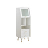 Wood Open Storage Narrow Kids Nightstand with Drawers Image - 3