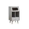 Wood Open Storage Narrow Kids Nightstand with Drawers Image - 6