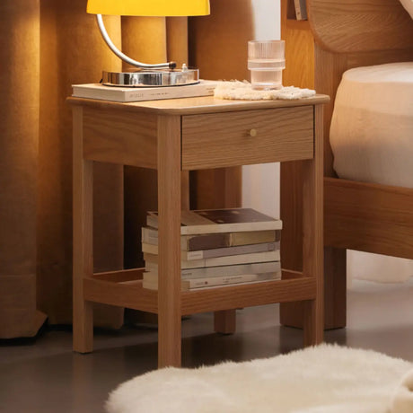 Wood Open Storage Open Back Kids Nightstand Image - 1