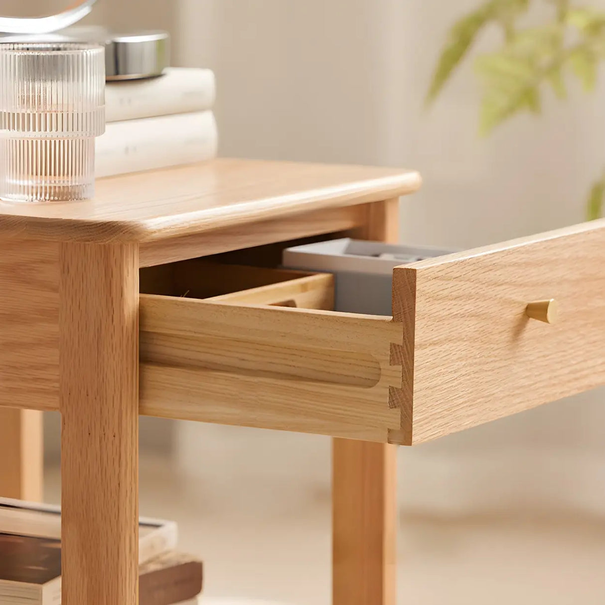Wood Open Storage Open Back Kids Nightstand Image - 11