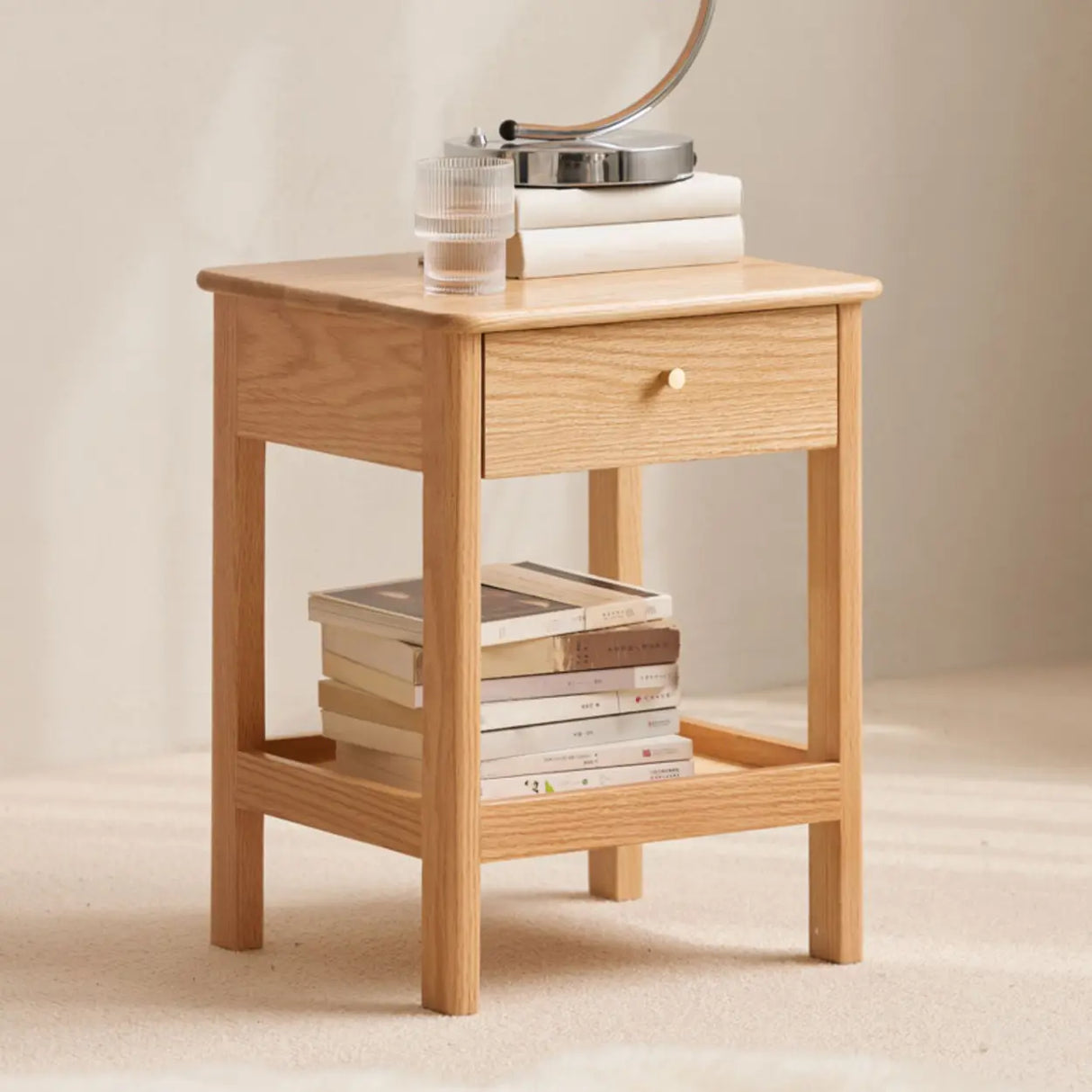 Wood Open Storage Open Back Kids Nightstand Image - 15