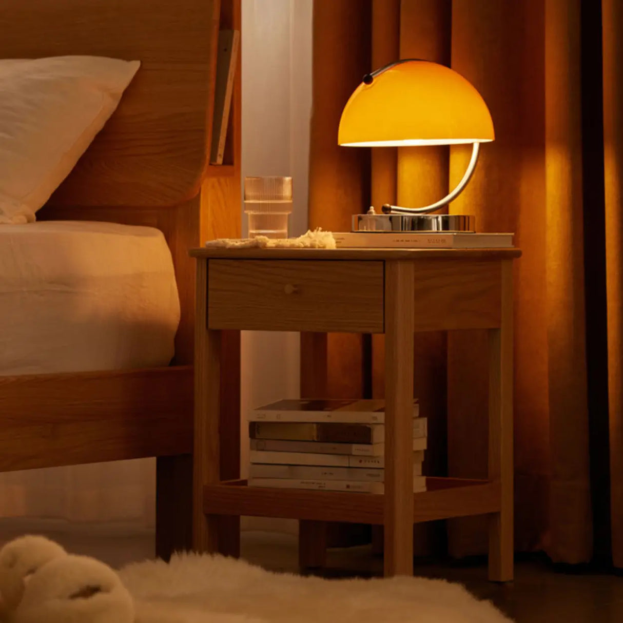 Wood Open Storage Open Back Kids Nightstand Image - 16