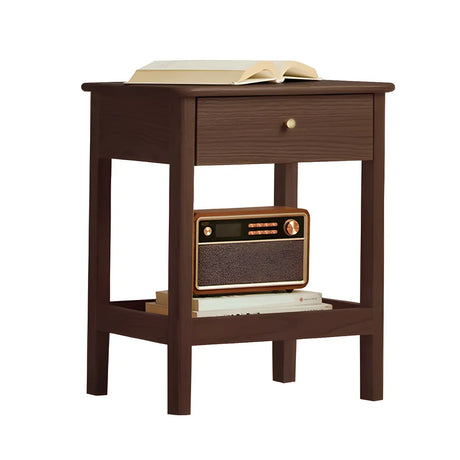 Wood Open Storage Open Back Kids Nightstand Image - 2
