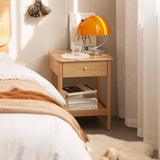 Wood Open Storage Open Back Kids Nightstand Image - 4