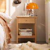 Wood Open Storage Open Back Kids Nightstand Image - 5