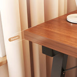 Wood Rectangular Metal Sled Standard Width Writing Desk Image - 15