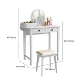Wood Rectangular Natural Storage Mirror Kids Vanity Image - 16