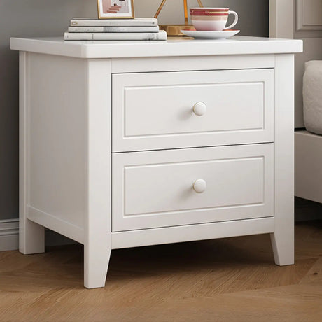 Wood Short Height Narrow Kids Nightstand with Legs Image - 1