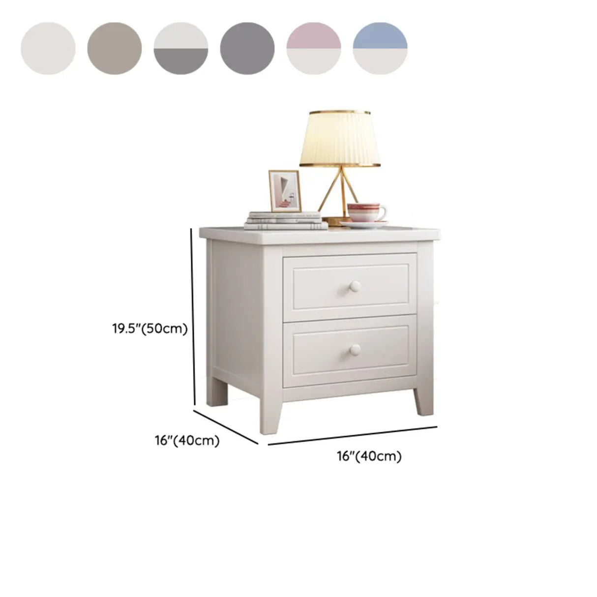 Wood Short Height Narrow Kids Nightstand with Legs 